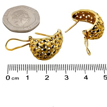 9ct Gold 4.5g Cuff Earrings